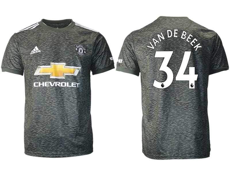 Men 2020-2021 club Manchester United away aaa version #34 black Soccer Jerseys->manchester united jersey->Soccer Club Jersey